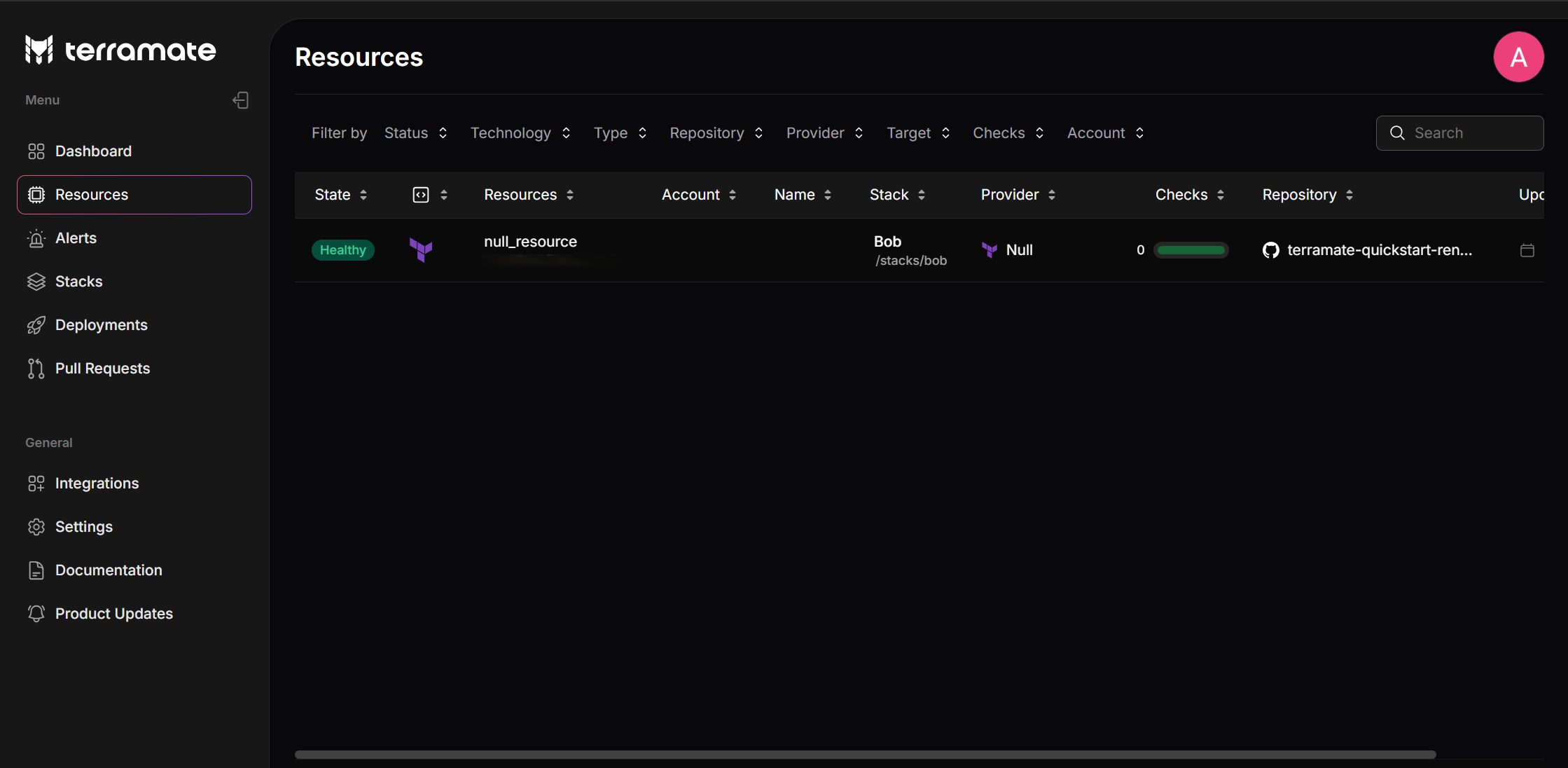 Resources in Terramate Cloud