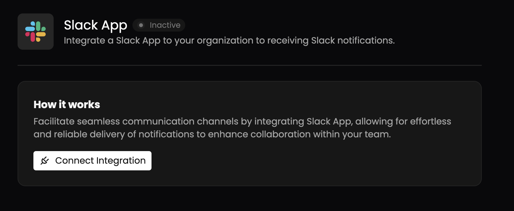 Slack App Integration Details